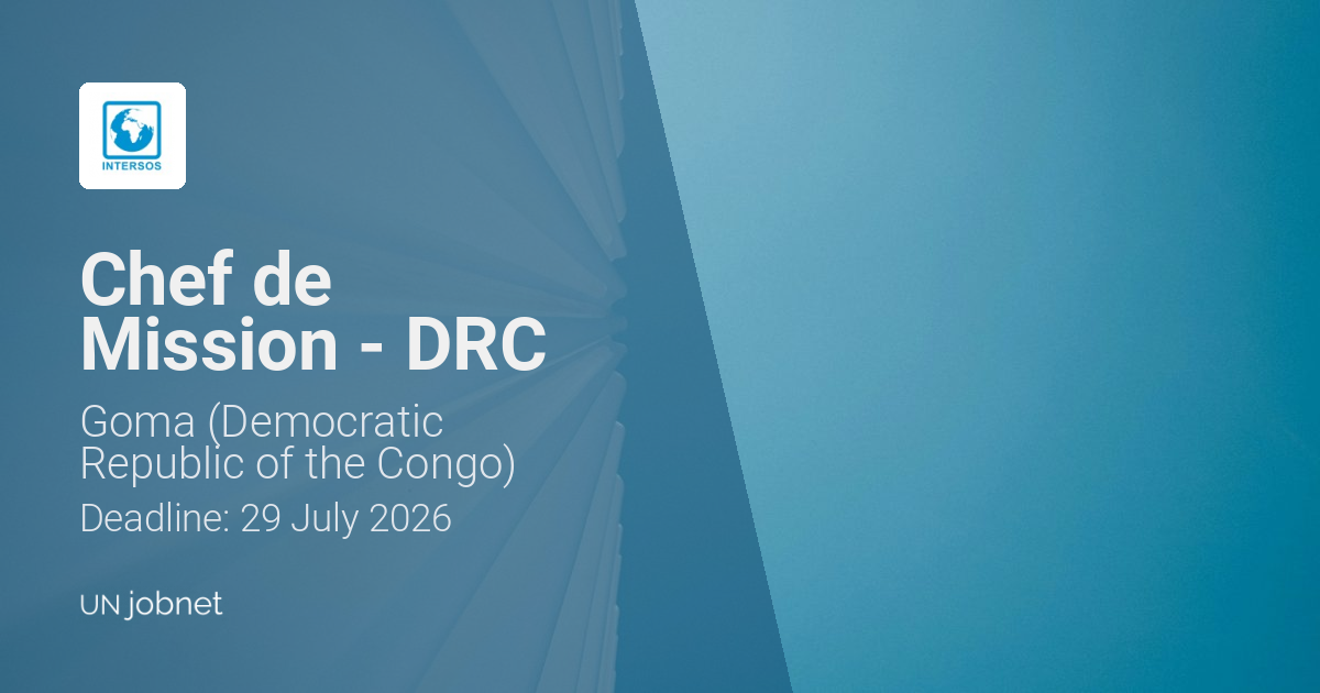 Chef de Mission - DRC — INTERSOS